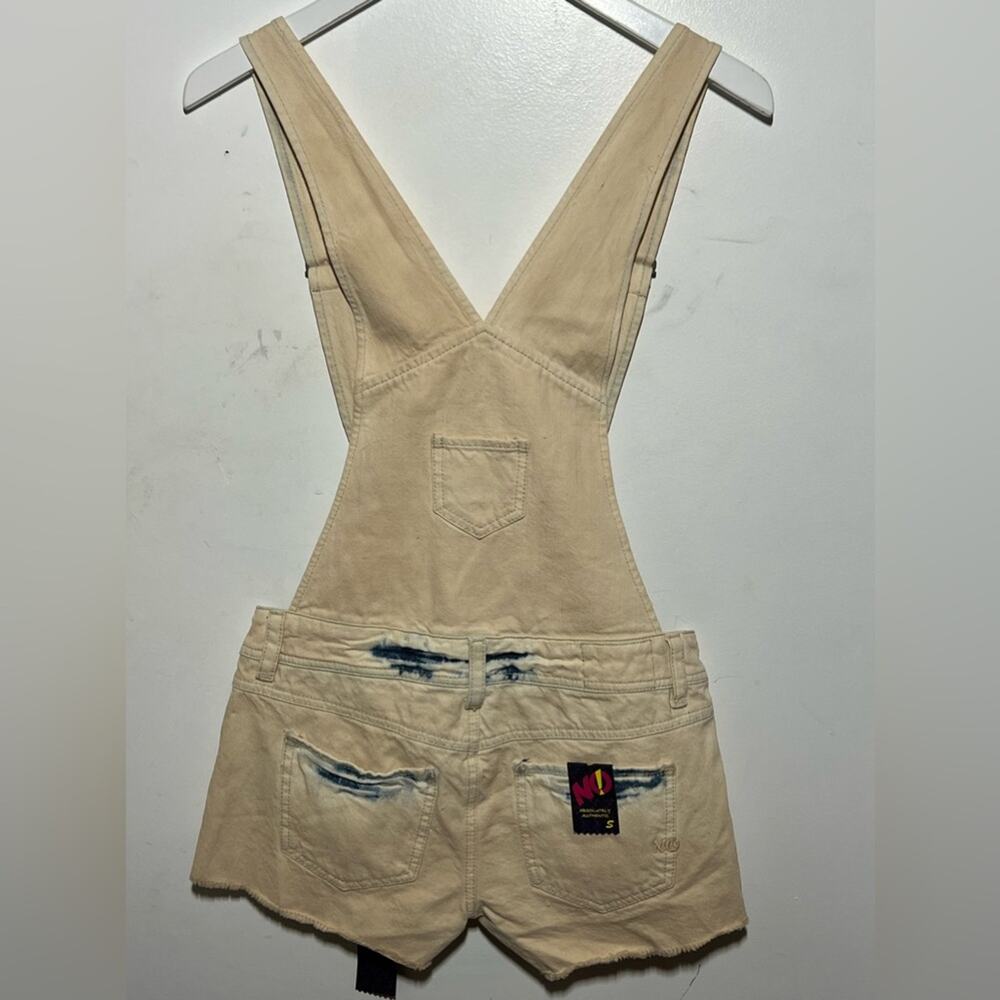 No! Jeans Denim Shortalls S NWT - Picture 3 of 5